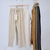 ll Pantaloni lunghi da donna in Lycra con coulisse in Lycra per yoga, jogging, elastici, 7/8, pantaloni sportivi da fitness, morbidi pantaloni casual a vita alta, versatili per la pelle