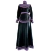 Robe en cuir PVC brillant à manches longues avec tablier, Costumes de Cosplay, tenues Sexy à volants et col roulé, Costumes de demoiselle d'honneur, grande taille 7XL