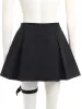 rok InsGoth Gothic Mini Geruite Rok met Punk Dunk Dames Basic Veelzijdig Rekbaar Uitlopende Casual Mini Skater Rok School Cheerleader