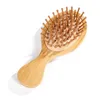 Ensemble d'accessoires de bain, brosse à cheveux de Massage en bambou, peigne démêlant antistatique, réduit la perte, coussin d'air, accessoires de coupe de cheveux