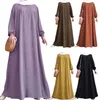 Ethnic Clothing Modest Casaul Abaya For Muslim Women Dresses Turkey Arab Dubai Prayer Long Sleeve Maxi Robe Femme Islam Jalabiya Caftan