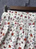 Zoete rokken zijde bloemenprint mini rok voor vrouwen lente zomer hoge taille dames a-line geplooide korte jupes