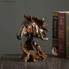 装飾的なオブジェクト樹脂樹脂ハンディクラフト人工動物彫刻イーグルオオカミ動物ヘッド装飾