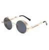 2024 new vintage round frame sunglasses fashion show without makeup glasses trend street sunglasses