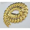 Big Guy Real 10k Gold 24mm Width Monaco Hollow Sparkling Miami Cuban Link Chain