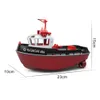 Jikefun 686 RC Boat 2.4G 172 kraftfull dubbelmotor Lång räckvidd Trådlös elektrisk fjärrkontroll Tugboat Model Toys for Boys Gift 240223