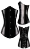 Överst Plus Size Corselet New Ladies Slant Sexy PVC Lingerie Plastic Steel Boned Corset Wide Underbust midjebältet Corset7210731