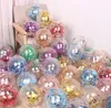 12 tum transparent ballong rosguld konfetti paljetter latex ballonger bröllop födelse party bankett dekor glitter klar ballong 9 stilar