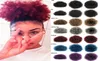 Style Afro Puff Short Ponytail Kinky Curly Bulls Billiga hår Chignon Hairpiece Clip in Bun för Black Women1756287