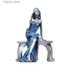 Dekorative Objekte Figuren Nordic schöne Mädchenfigur Figur Ornamente Wohnzimmer Dekor Mädchen Harz Statue Handwerk Hochzeitsgeschenk Heimdekoration L240306