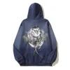 Gradiant Iron Silver Fleece Hooded Men Women Hip Hop Men's Sweatshirts and Hoodies Blue Grey