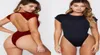 Women039s Bikini New Summer Half Sleeve Solid Color Sexy Bikini Women039s One Piece Swimsuit RedBlack8970141