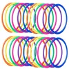 12 Pcs Plastic Toss Rings Target Throw Carnival Backyard Park Games Kids Intelligence Development Educational Exercise Toy 240306