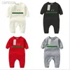 Footies Baby Rompers Boy Girl Kids Designer Summer Pure Cotton Clothes 1-2 år gamla nyfödda jumpsuits Barnkläder 240306