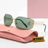 Designers de luxo óculos de sol 24ss novo y2k óculos de sol sem moldura feminino grande quadro elegante e personalizado internet óculos de sol famosos