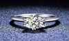 Sterling Silver Solid Wedding Ring 6 Prong 05ct 1CT 2CT Moissanite Diamond Engagement Rings for Women lovar gåva fina smycken x8154671