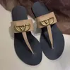 Slippers sandals luxury designer slippers women's summer new gold buckle flat shoes flip flops casual flat heels women's outdoor beach shoes