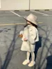 ملابس الملابس 2024 Winter Girls Cashmere Woolen Coat sting Seylish Stest Skirt اثنين