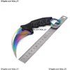 Karambit Counter-Strike Claw Knife CS GOステンレス鋼のトラニングサバイバルポケットナイフキャンプツール固定刃ナイフHW23