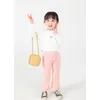 Pantalon pantalon longueur cheville taille élastique maigre Plaid coton mode confortable mignon joli Simple printemps automne enfants filles