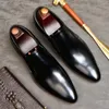 Robe chaussures PDEP cuir de vachette affaires décontracté luxe haut de gamme hommes pointus mocassins de mariage Zapatos Para Hombres