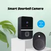 Caméra de sonnette intelligente sans fil - Vision nocturne HD, Wi-Fi, audio bidirectionnel, batterie rechargeable, USB, faible consommation, vue grand angle