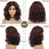 Parrucche per capelli ricci sintetici per donna Parrucca lunga marrone Ombre Naturale soffice Donna Uso quotidiano per cosplay Falso Elegante Mamma 240306