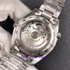 VSF 600m Relógio mecânico 8800 Diâmetro do movimento é 39,5 mm Dial branco Dial de cerâmica de aço de aço de aço Sapphire Glass Glass Super Watersonerop Noctilucent