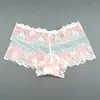 Women's Panties 2024 Transparent Underwear Women Sexy Lace Bikini Bottom Boyshorts Hollow Out Ladies Floral Boxers M-XXL