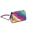 Mode-Design Adler Kopf Sommer Regenbogen Frauen Handtasche Verbindung Bunte Designer Tasche Patchwork Schulter Tasche K20 240227