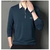 Herren-Freizeithemden, Frühlings-Herren-T-Shirt, Revers-Poloshirt, Business-Casual, Outdoor-Sport, Tennis, modische T-Shirts für Männer, 2024, neue Kleidung, L240306