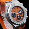 Jurk vrouwelijk AP horloge 26231ST originele diamant stalen automatische mechanische meter met een diameter van 37 mm oranje Panda gezicht horloge