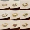 Love Ring Designer Heart Band Rings For Women Heren Sieraden Luxe Mode Unisex Golden vergulde roestvrijstalen Lady Party Maataanpassing