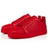 Luxe rode onderkant loafers ontwerper heren dames casual schoenen rode bodems sneakers bezaaid Loubutin rode zool trainers suède glitter platform ontwerpers schoen