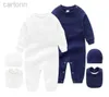 Footies 2022 Детский комплект из 3 предметов, шляпа, нагрудник, детские комбинезоны, детский дизайнерский комбинезон для девочек и мальчиков, брендовая одежда для новорожденных с буквами, одежда для малышей 240306