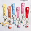 Tecknad nyckelring anime figur Toy Kawaii Fashion Shoe Doll Keyring Car Bag Pendant Kid Gift