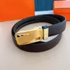 Ceinture de créateur classique de haute qualité pour hommes en acier inoxydable boucle H AAA ceinture en cuir véritable ceinture rétro de luxe plaqué or ceinture pour hommes 90-125 cm ceinture réversible H225