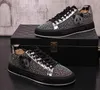 Men Sneakers Designer Cartoon Rhinestones Slip-on Sneaker Glitter Casual Shoe New Dandelion Spikes Flat Leather Shoes Th 4944 s
