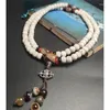 Strand Hainan naturel Xingyue Bodhi graine 108 perles rouge Sardonyx Agate bouddha collier de perles Bracelet