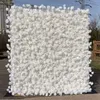 Weiß Rose Roll-Up Tuch 5D Blume Wand Stoff Hängen Vorhang Grüne Pflanze Wand Outdoor-Event Party Hochzeit Hintergrund decor Requisiten