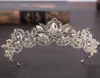 Splendido scintillante grande cristallo da sposa Diamante Pageant Diademi Fascia per capelli Corone da sposa in cristallo per spose Copricapo Argento Oro H2094084