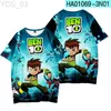 T-shirts Mens T Shirts Kids Boys Girls Anime T-shirt Short Sleeved Shirt For 1 2 3 5 7-14 Year Children Party Clothing Tees 240306