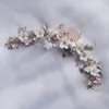 Vit porslinblomma Wedding Crown Bridal Hair Comb Accessories Handgjorda Kvinnor Huvudstycke Party Prom Jewelry 240306