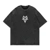 Y2K hiphop -brev tryckt t -skjorta förstör ensamma tryckta överdimensionerade toppar harajuku mode casual alla matchar löst toppar streetwear 240227