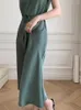 Robes de soirée femmes été élégant satin décontracté robe midi à manches courtes mince à lacets Vintage robes femme mode vêtements d'extérieur