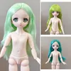 Colore dei capelli 30 cm Anime Face Dolls 16 BJD Doll o Head Multi Joint Mobile Bjd per ragazze 240304