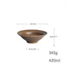 Bowls Japanese Ceramic Ramen Bowl Retro Hat Fruit Salad Rice Soup Commercial Household Tableware