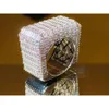 Oversized bruids bruiloft verloving 14k gouden volledige Moissanite Diamond Hip Hop Ring mannen