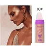 Bronzers Highlighers High Gloss flashfilm klapppulver för att lysa upp hela huden glansig för naturlig tre-nsional ansiktsreparation dhdni