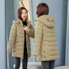 Trenchs de femmes manteaux 2024 hiver veste à capuche femmes coréennes parkas en vrac coton pardessus femme décontracté épais chaud coupe-vent vêtements d'extérieur